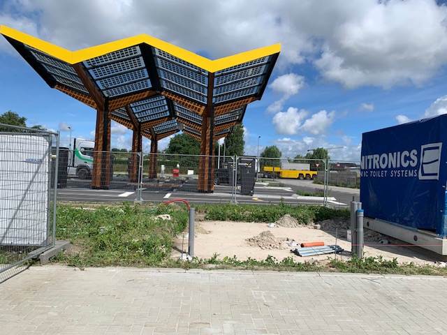 Knokke, Fastned aanbouw Sanitronics Drehbare Toilette